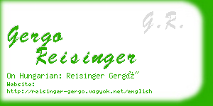 gergo reisinger business card